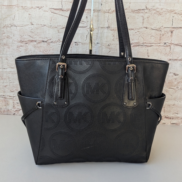 Michael Kors Perforated Black Tote - Picture 5 of 15